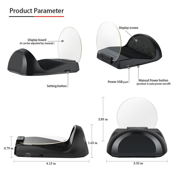 Universal Car Obd2 Hud 2.6 Inch Vehicle Head Up Display Other Instruments & Gauges
