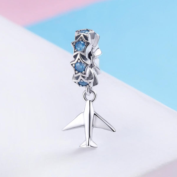 925 Sterling Silver Diy Airplane Star Pendant Charms & Pendants