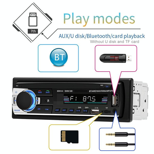 12V Car Dual Usb Charger Radio Receiver Mp3 Player Fm & Bluetooth Remote Control Ipods & Mp3 Players