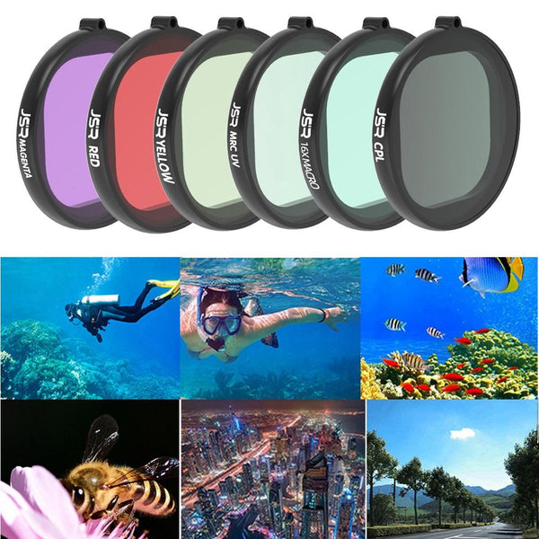 6 In 1 Round Diving Lens Filter For Gopro Hero8 Camera Drone Accessories