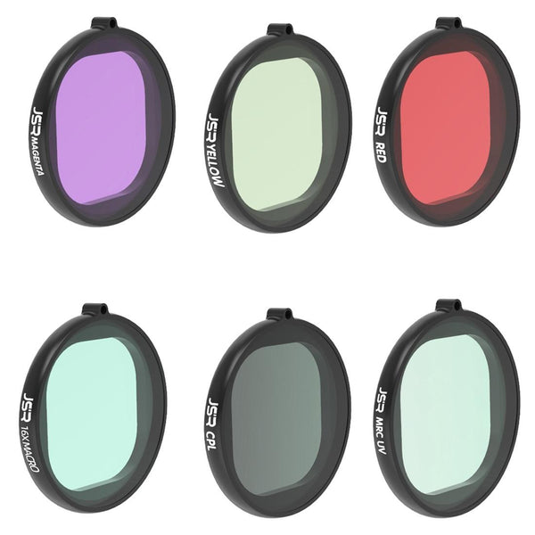 6 In 1 Round Diving Lens Filter For Gopro Hero8 Camera Drone Accessories