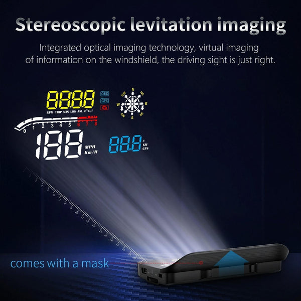 Car Obd2 Hud Head Up Display Gps Speed Meter With Voltage And Water Temp Alarm Other Instruments & Gauges