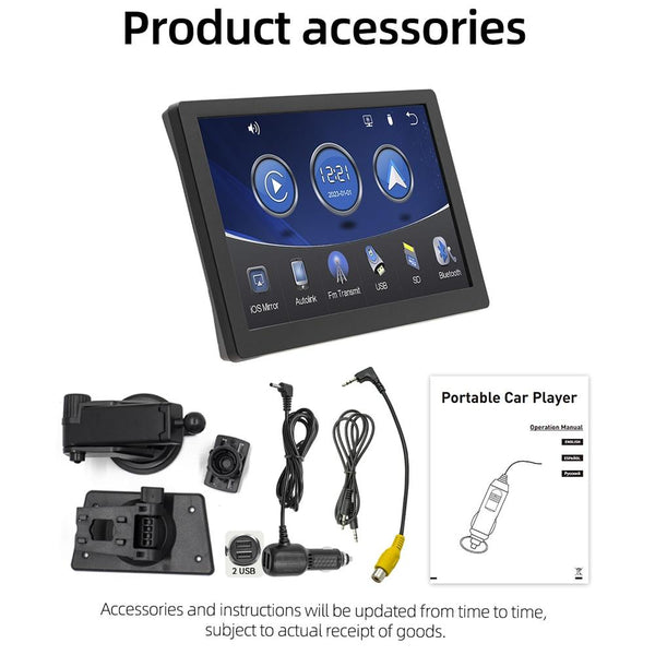 Universal Hd Mp5 Player With Reversing Monitor Rear View Monitors/Cams & Kits