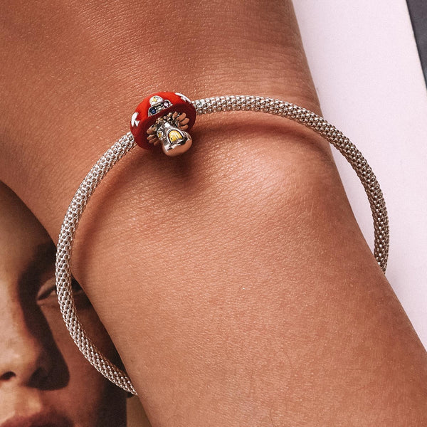 925 Sterling Silver Mushroom House Beads For Diy Bracelets & Necklaces Charms & Pendants