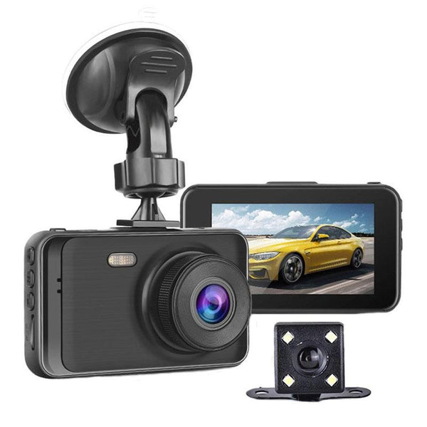 1080P Hd Dual Lens Driving Recorder With Motion Detection 3 Inch Video In Dash Units W/O Gps