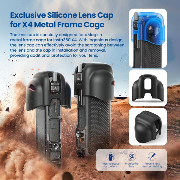 Amagisn Metal Protective Housing For Insta360 X4 Audio Video Accessory Camera Cases Bags & Covers