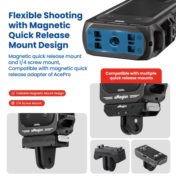 Amagisn Metal Protective Housing For Insta360 X4 Audio Video Accessory Camera Cases Bags & Covers