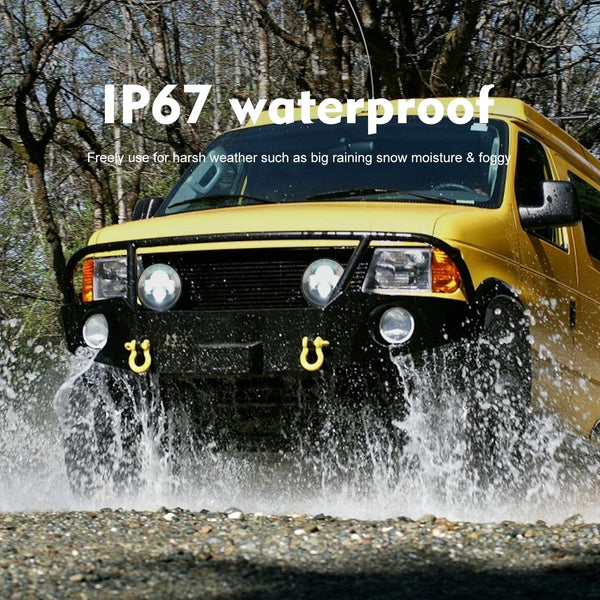 7 Inch H4 / H13 Dc 9V 30V 4000Lm 6000K 40W Car Round Shape Led Headlight Lamps For Jeep Wrangler Led Car Lights