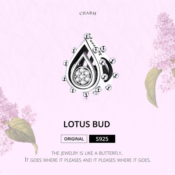 925 Sterling Silver Lotus Bud Beads For Diy Bracelets & Necklaces Charms & Pendants