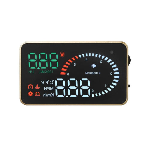 3.5 Inch Car Obdii / Euobd Hud Vehicle Mounted Head Up Display Speed Water Temp Alarm Fuel Battery Other Instruments & Gauges