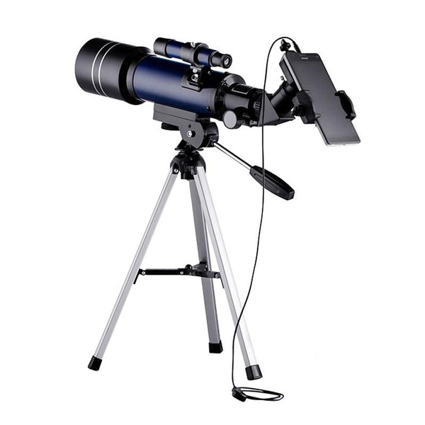 High Definition Astronomical Telescope With Tripod And Phone Clip Dark Blue Telescopes