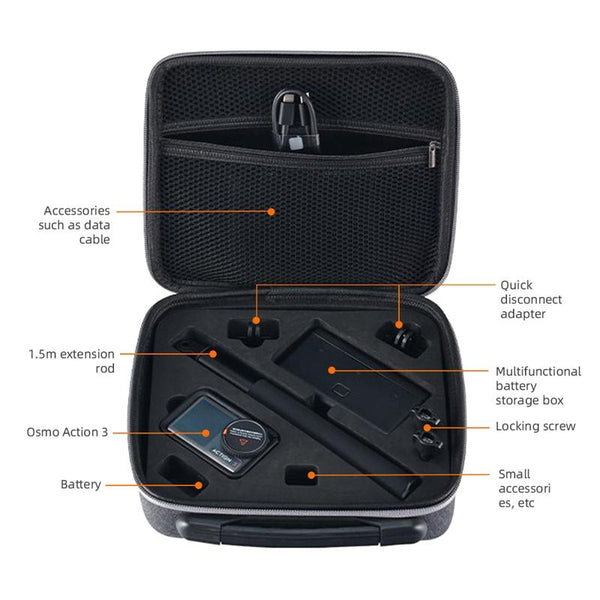 Waterproof Protective Case For Dji Action 3 Storage Bag Audio Video Camera Cases Bags & Covers