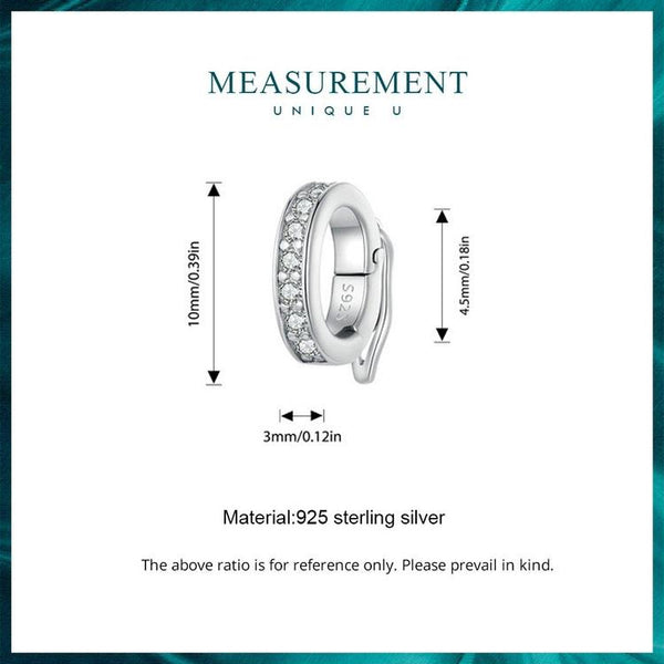 Universal Buckle Spacer Bead Platinum Plated Charms & Pendants