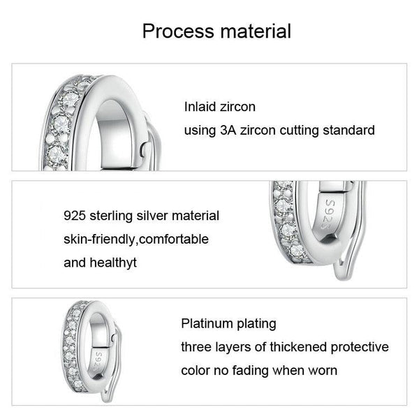 Universal Buckle Spacer Bead Platinum Plated Charms & Pendants