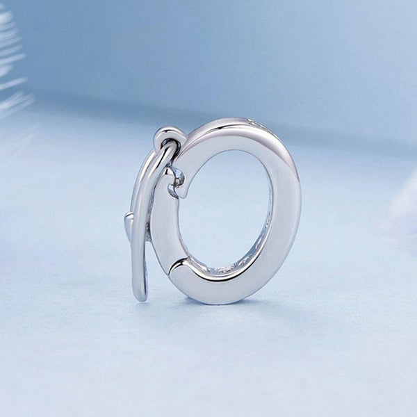 Universal Buckle Spacer Bead Platinum Plated Charms & Pendants