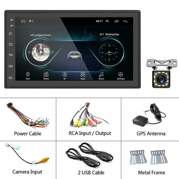 7 Inch Android Navigation Wifi Car Mp5 Player 1 + 32G Locator Technology Bluetooth 2.5D Screen 12Lights Camera Other Car Audio