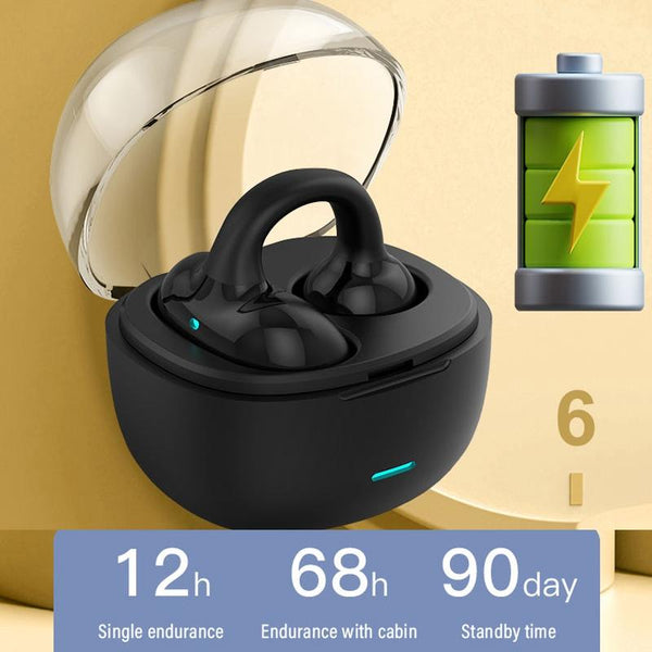 Ear Clip Type Touch Bone Conduction Bluetooth Earphone With Charging Warehouse Earbuds