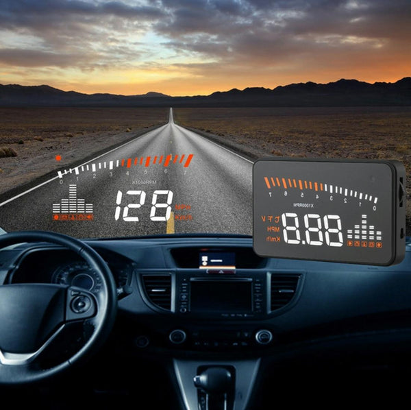3 Inch Hud For Cars Obdii / Eobd System Light Sensors Rotation Speed Voltage Water Temp Alarm Black Other Instruments & Gauges