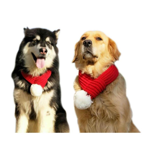 Pet Christmas Wool Scarf Dog Saliva Towel Size M Dog Clothing & Shoes