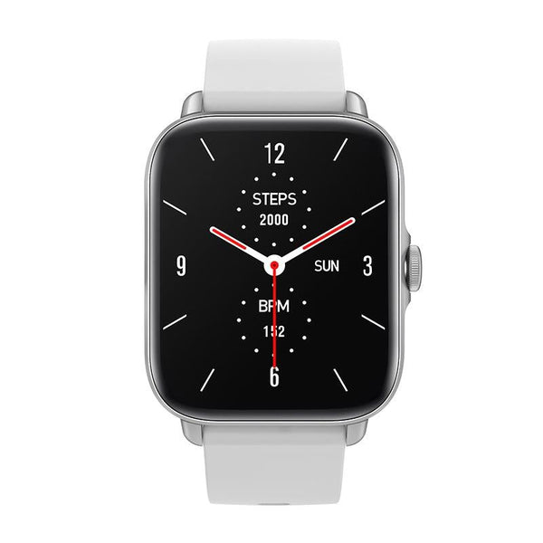 Smart Bluetooth Watch With Heart Rate Monitor Silver Gray Smart Watches