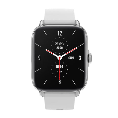 Smart Bluetooth Watch With Heart Rate Monitor Silver Gray Smart Watches