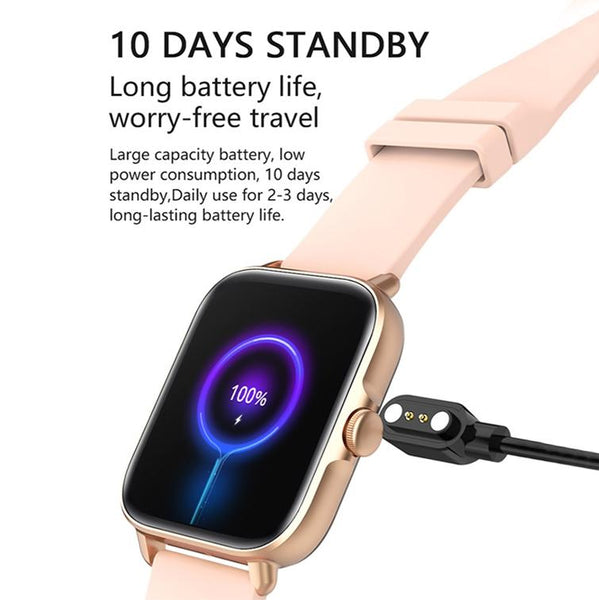 Smart Bluetooth Watch With Heart Rate Monitor Silver Gray Smart Watches