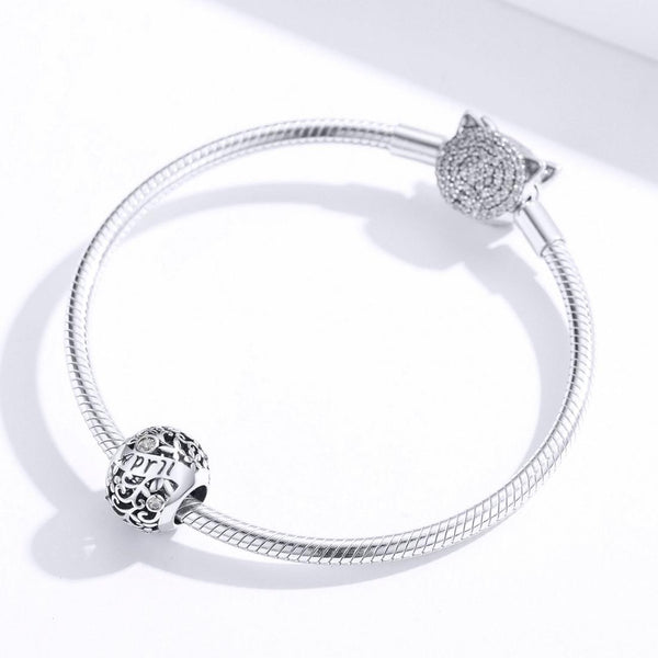 925 Sterling Silver Diy Birthstone Bracelet & Necklace Set April Style Charms & Pendants