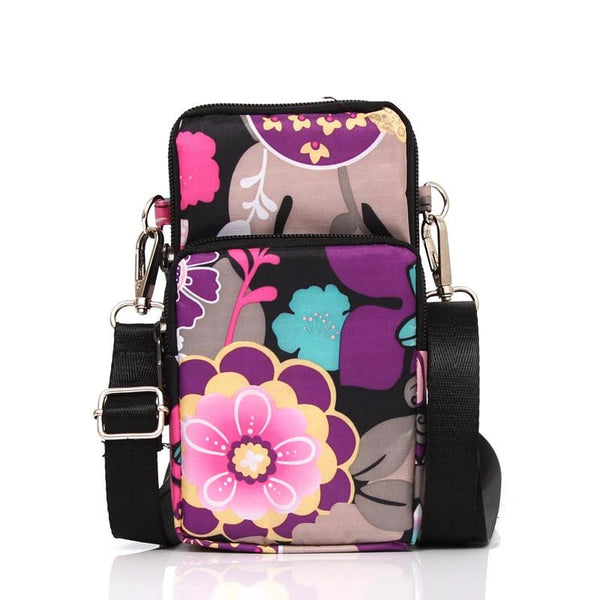 Animal Park Mini Crossbody Phone Wallet With Arm Band Blue Printing Women's Bags & Handbags