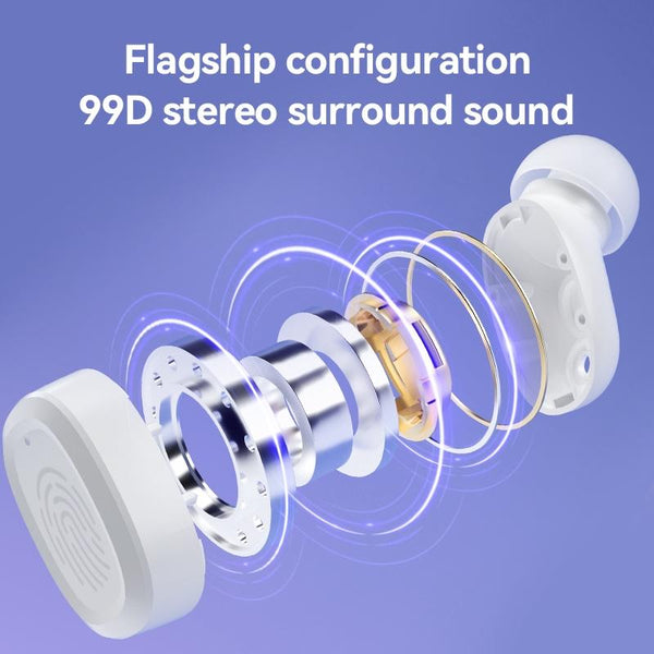 Wireless Bluetooth Earphones With Charging Case Stereo Sound White Earbuds