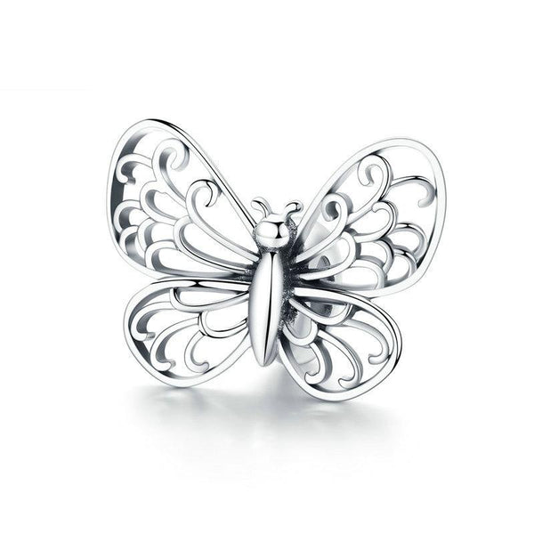 925 Sterling Silver Diy Butterfly Bracelet With Pearl Accents Bsc062 Charms & Pendants