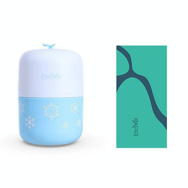 Double Sided Fleece Bath Towel Quick Drying Small Blue Towels & Washcloths