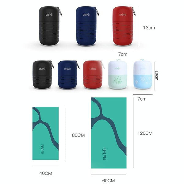 Double Sided Fleece Bath Towel Quick Drying Small Blue Towels & Washcloths