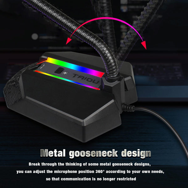 Flexible Usb Microphone With Rgb Lighting For Voice Chat And Video Conferencing Microphones & Wireless Systems