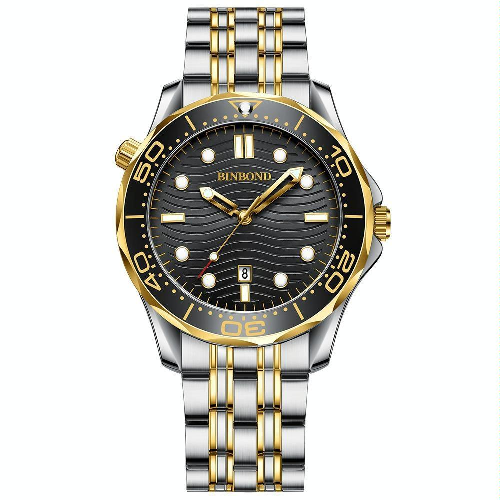 Waterproof Men Sports Watch Inter Gold Luminous Watches