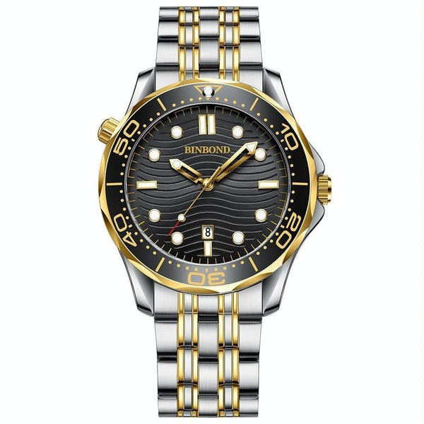 Waterproof Men Sports Watch Inter Gold Luminous Watches