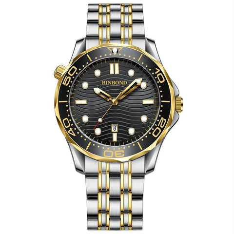 Waterproof Men Sports Watch Inter Gold Luminous Watches