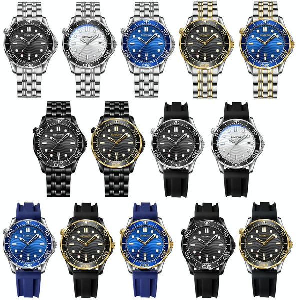 Waterproof Men Sports Watch Inter Gold Luminous Watches
