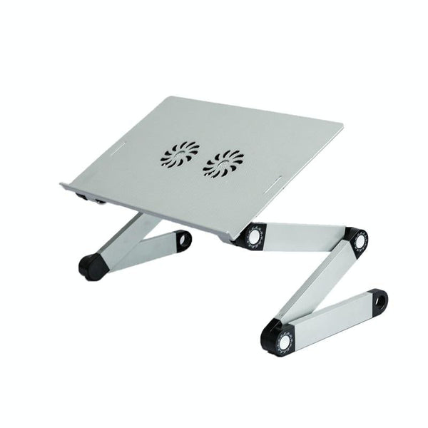 Foldable Laptop Desk With Fan & Mouse Board Aluminum Alloy Height Adjustable Laptop Desks
