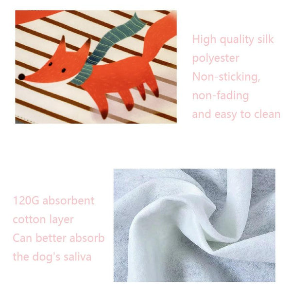 Refreshing Avocado Pet Scarf Three Layer Thickened Waterproof Saliva Towel Size Dog Clothing & Shoes