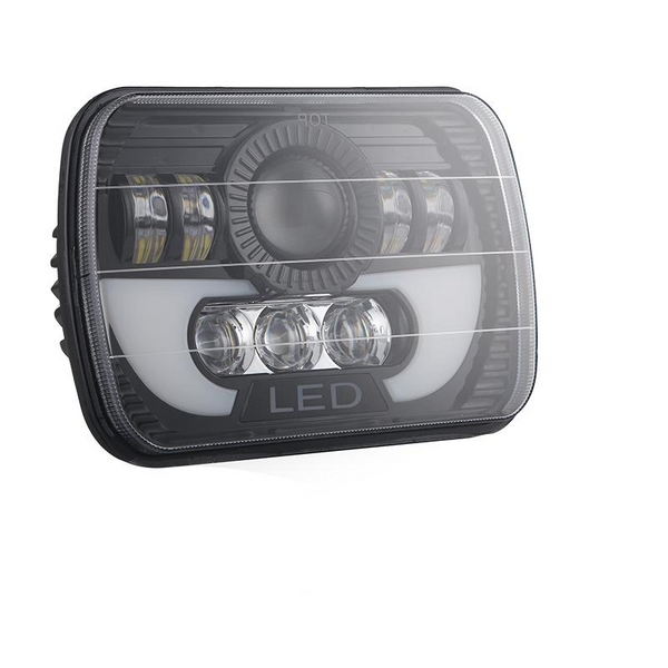 7 Inch 35W 4000Lm 6000K + Amber Car Truck Square Led Headlights Work Lights Spotlight Led Car Lights