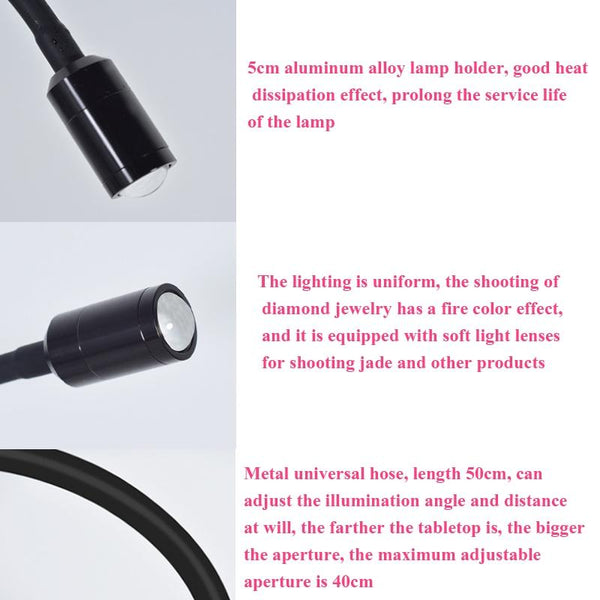 Double Head Led Jewelry Table Lamp For Live Photos Other Lighting & Studio
