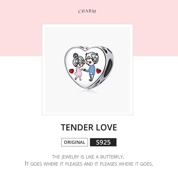 925 Sterling Silver Love Beads For Diy Bracelets & Necklaces Charms & Pendants