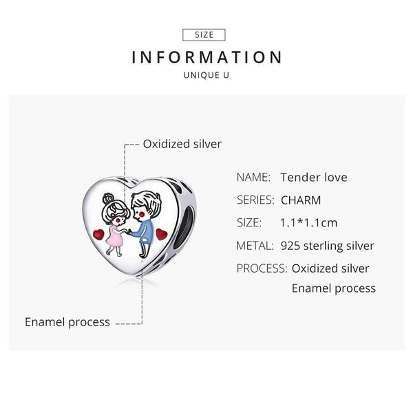 925 Sterling Silver Love Beads For Diy Bracelets & Necklaces Charms & Pendants