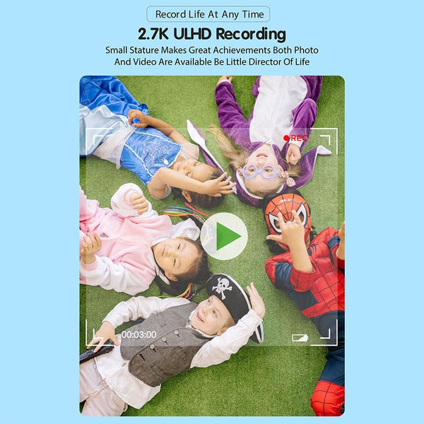 2.4 Inch Smart Digital Kids Thermal Printing Camera With Paper Blue Other Camera & Photo Accs