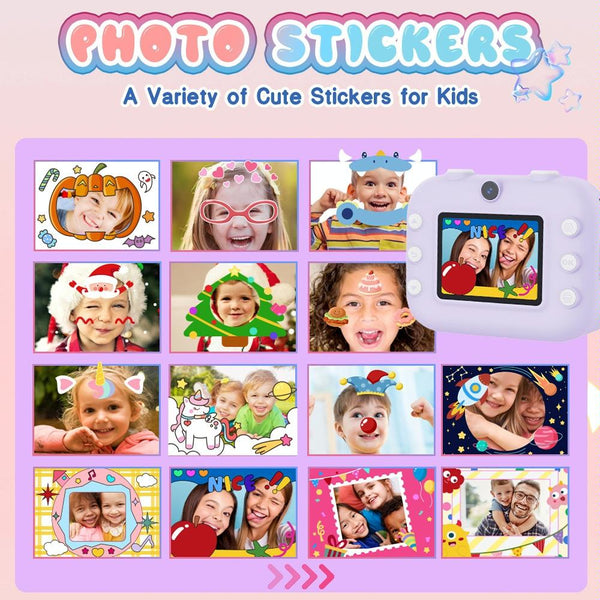 Pink Children's Thermal Camera With Dual 1080P Hd 2400W Pixel 2.4 Inch Display Digital Cameras