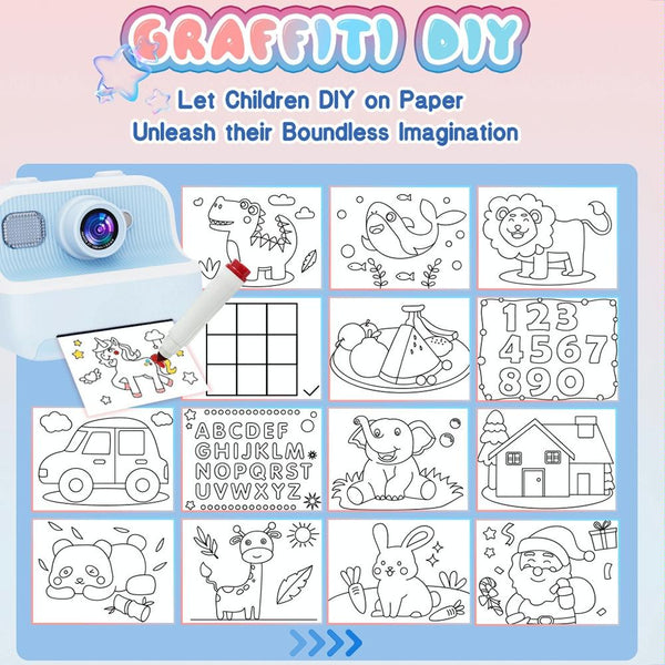 Pink Children's Thermal Camera With Dual 1080P Hd 2400W Pixel 2.4 Inch Display Digital Cameras