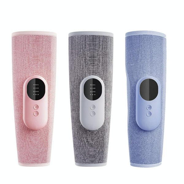 Wireless Leg Massager Pink Double Hot Compress + Air Pressure Vibration Massagers