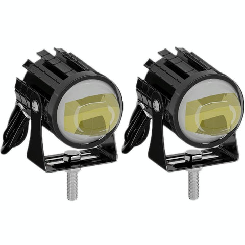 1Pair 12V 85V Motorcycle Headlights Dual Colour Automotive Led Working Colour: White + Light With Flashing Led Car Lights