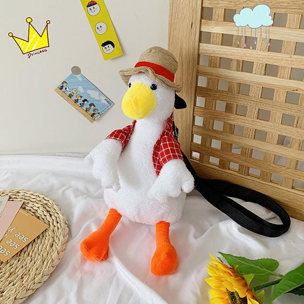 Adorable Cartoon Plush Shoulder Bag Duck Yellow Women's Bags & Handbags