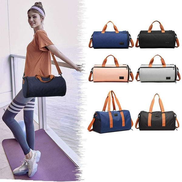 Blue Waterproof Gym Bag With Wet / Dry Separation 9921 Gym Bags